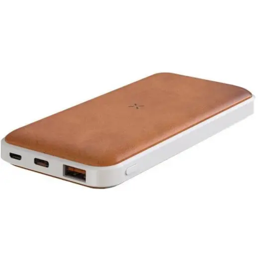 Albesk Recycled Leather 10000mAh PD Powerbank Tan